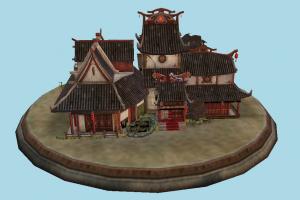 Chinese Buildings japanese, house, chinese, home, building, build, map, residence, domicile, structure